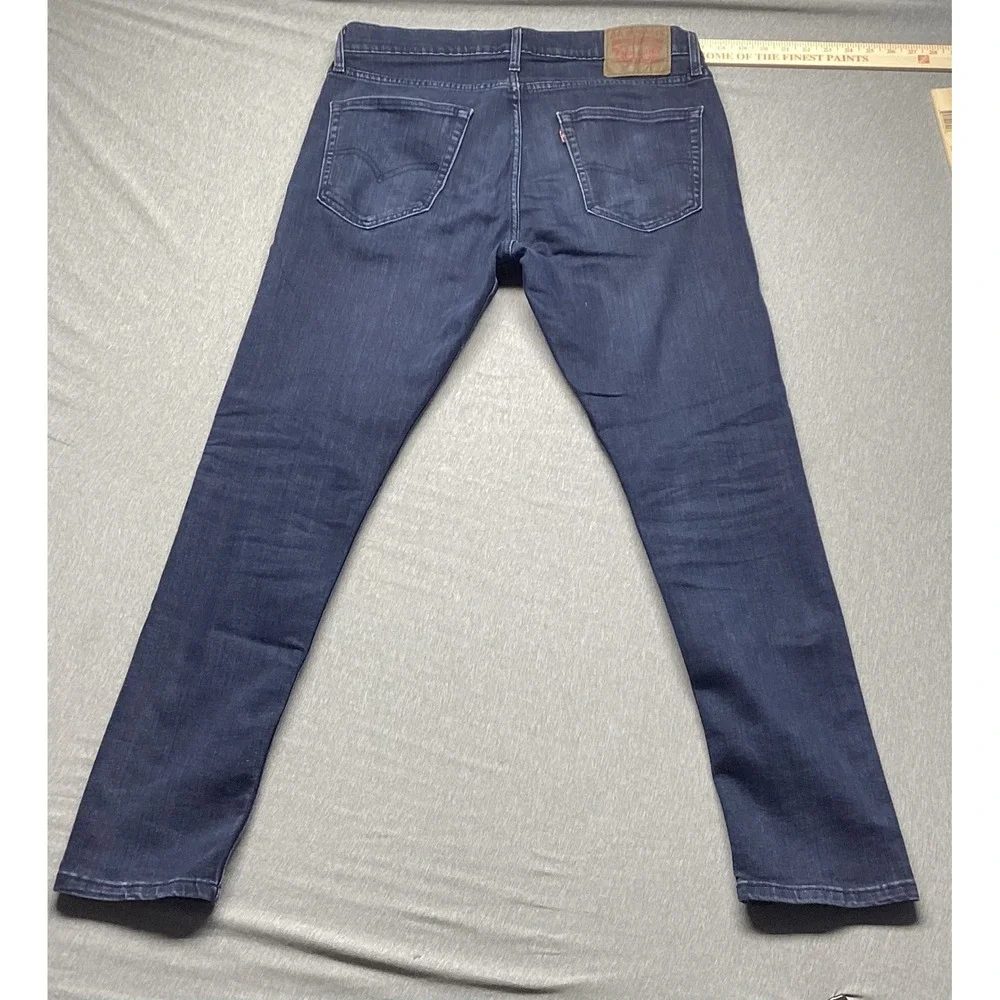 Levis 512 Slim Taper Jeans Mens W34 L32 Dark Wash Stretch Denim